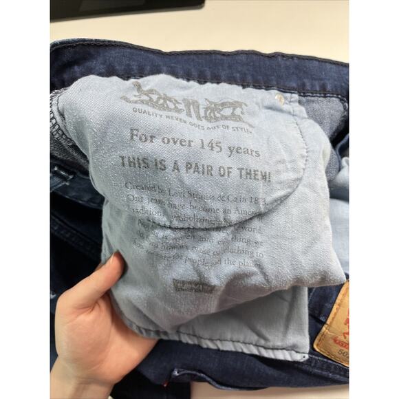 Levi's 502 Jeans Men 38 x 34 All Seasons Tech Dark Wash Straight High Rise Pant - Picture 10 of 15